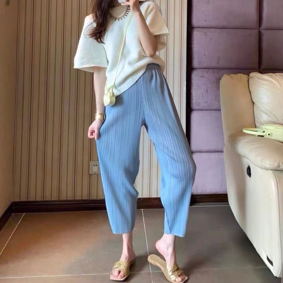Blue Summer Ankle/Corpped Pant - Picture 3 of 9
